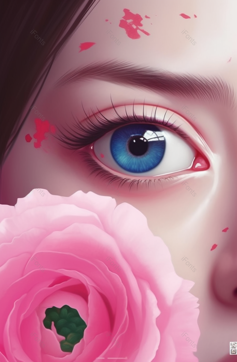 蓝色唯美水晶眼睛女孩背景,插画/手绘图,插画/手绘图库,插画/手绘图下载,插画/手绘